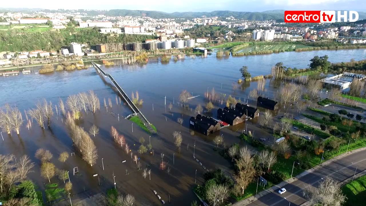 Cheias em Coimbra janeiro 2016 - Imagens aéreas drone