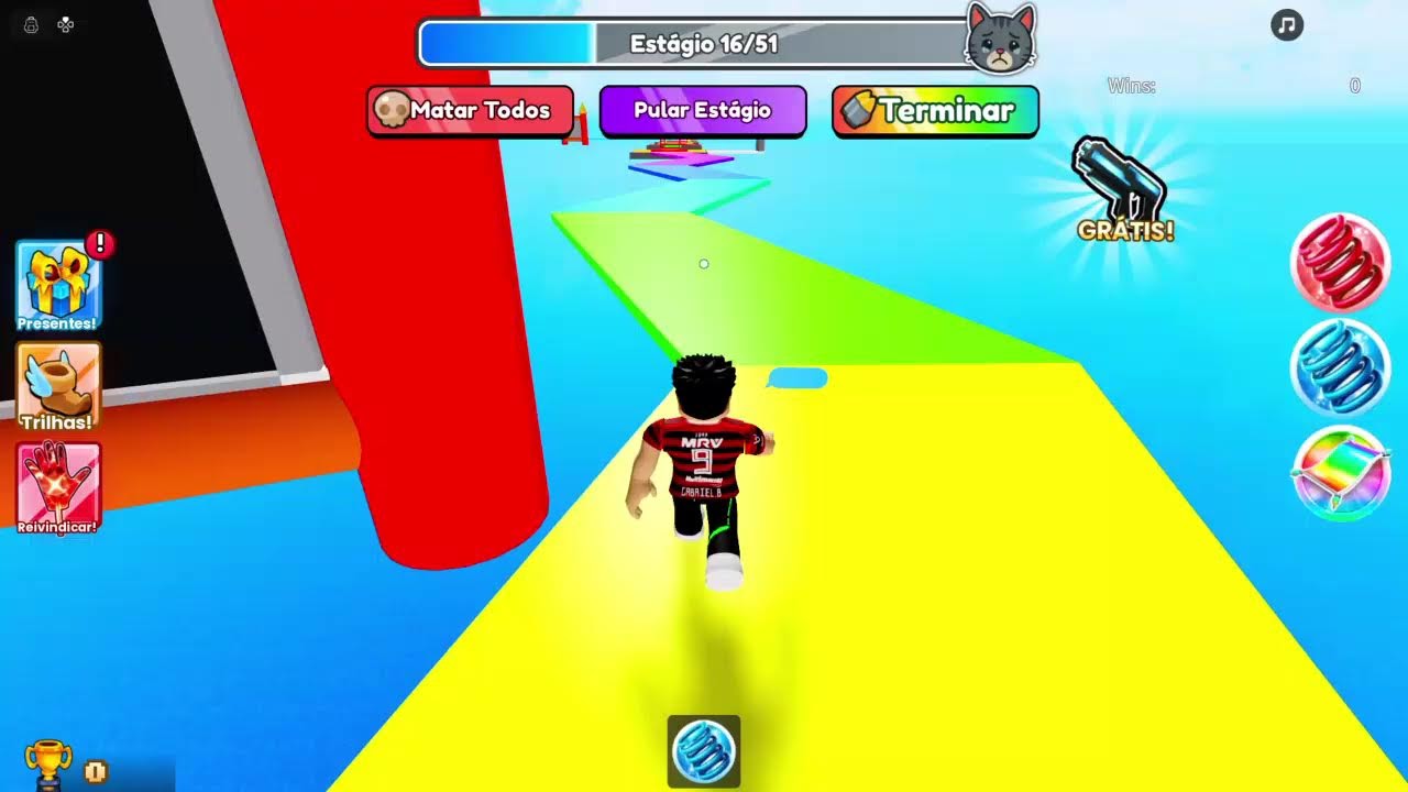 Jogando roblox