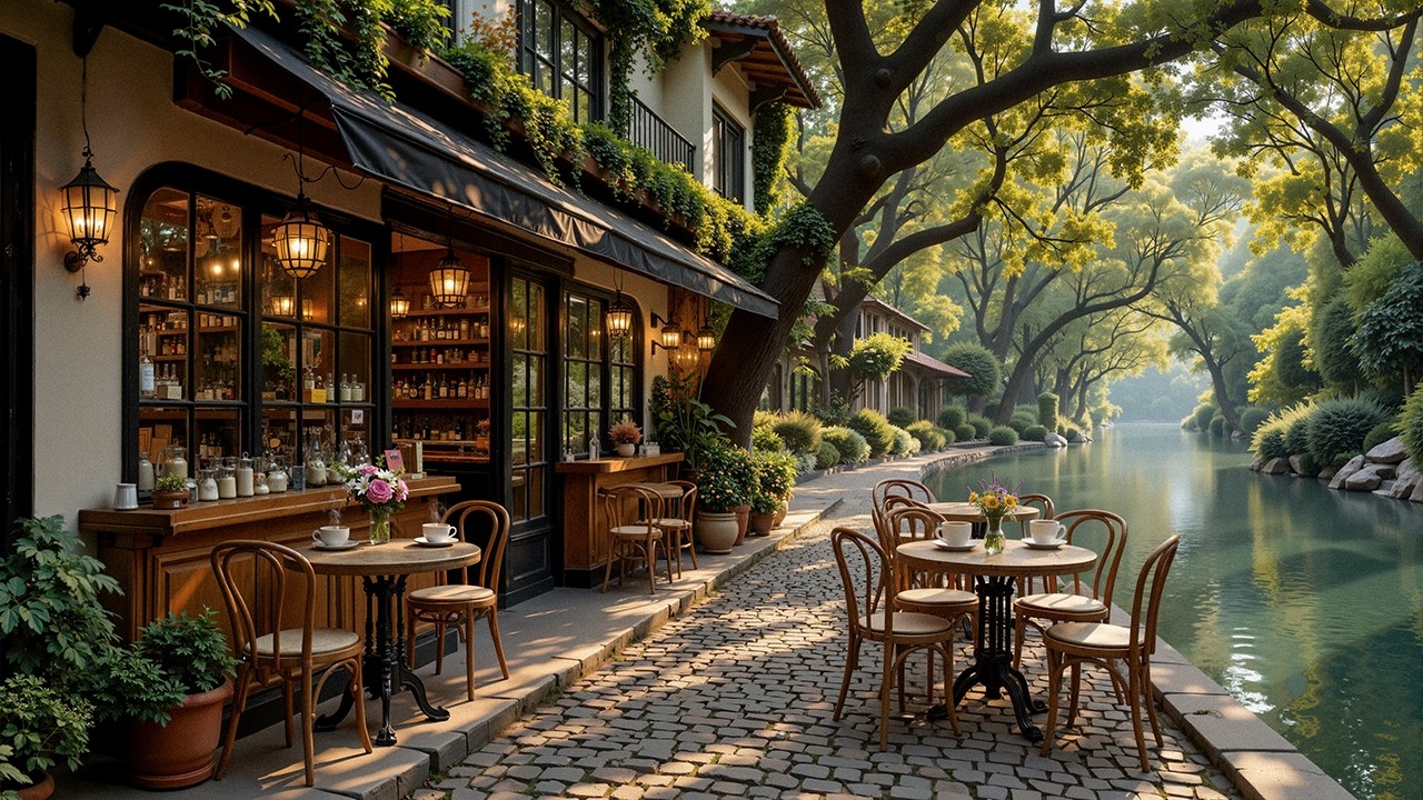 Riverside Caf&eacute; Jazz Morning ☕ Smooth Jazz by a Quiet Canal Street with Cozy European Ambience