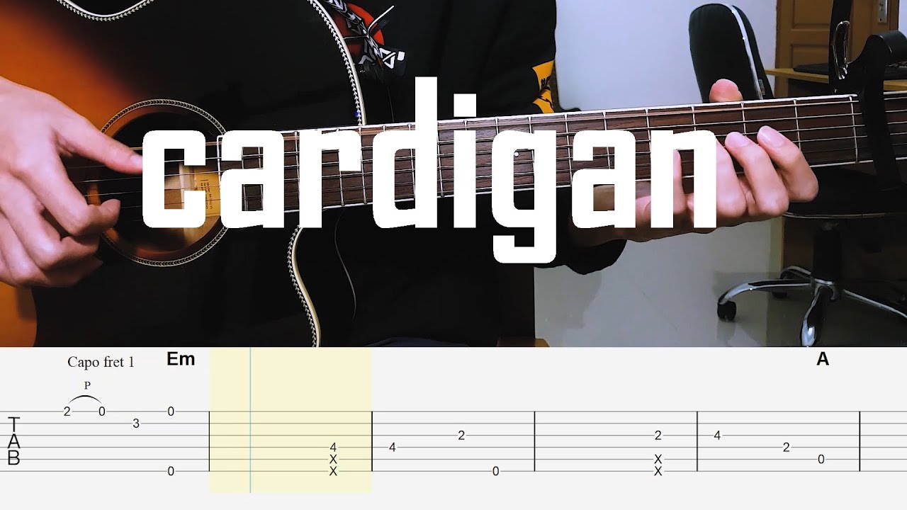 Taylor Swift - cardigan Fingerstyle Guitar TABS by Rendy Wijaya
