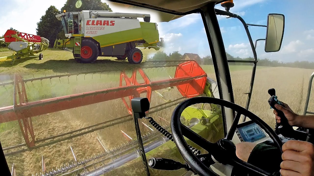 Einen Tag unterwegs mit der GoPro und dem Claas Lexion 420