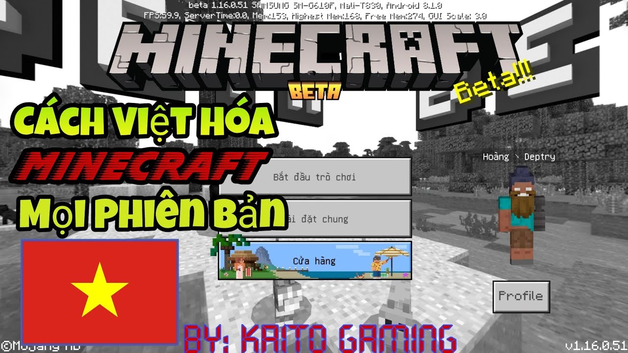 Minecraft 🔥| Hướng Dẫn Việt H&oacute;a Minecraft Cực Dễ | Kaito Gaming TV