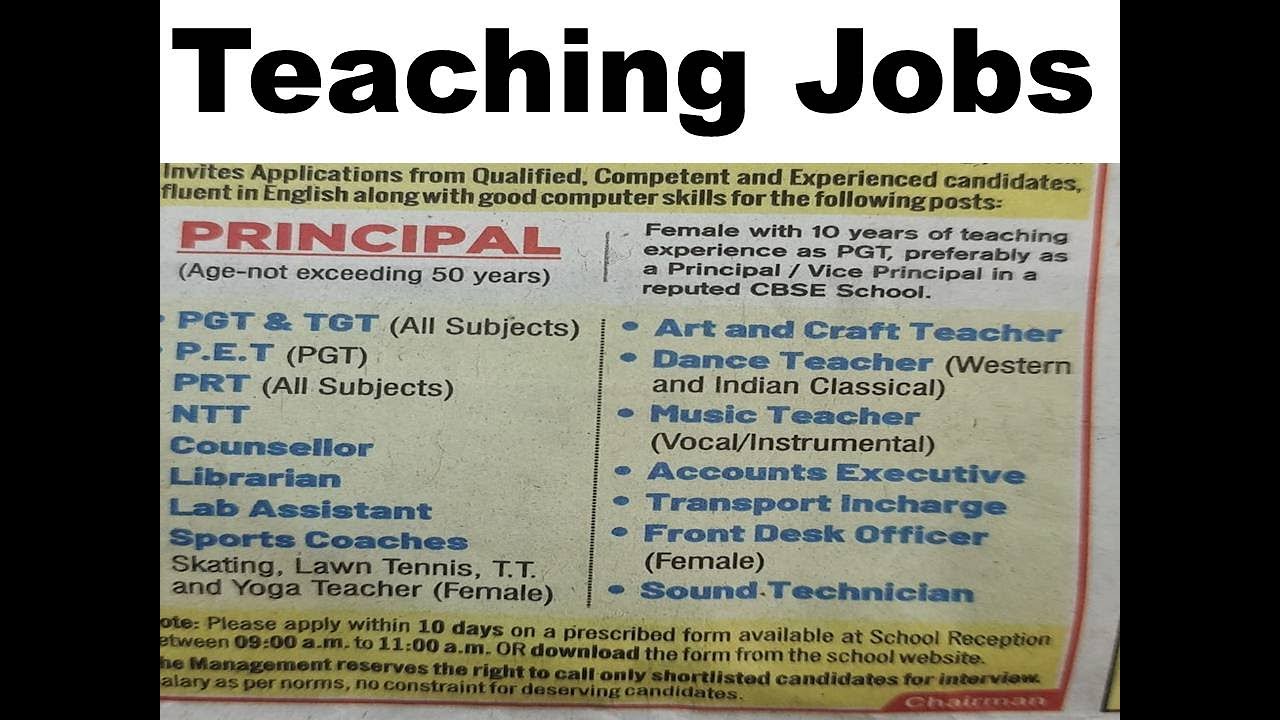 School Teacher Jobs - Excellent Opportunity