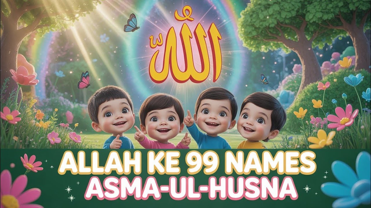 99 Names of Allah | Asma ul Husna Rhyme for Kids | Islamic Learning Song @AllahKiQudrat 