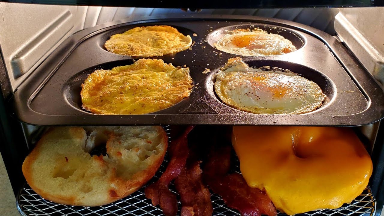 Bacon Egg & Cheese Breakfast Power XL Vortex 10qt 1700w Air Fryer Pro Oven