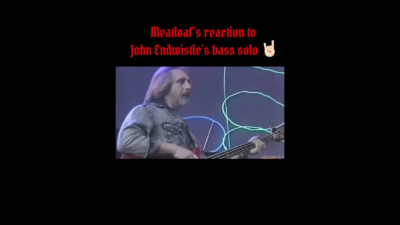 Meatloafs reaction to John Endwistle&rsquo;s bass solo 1987 🤘🏻#requested #meatloaf #basssolo #legend