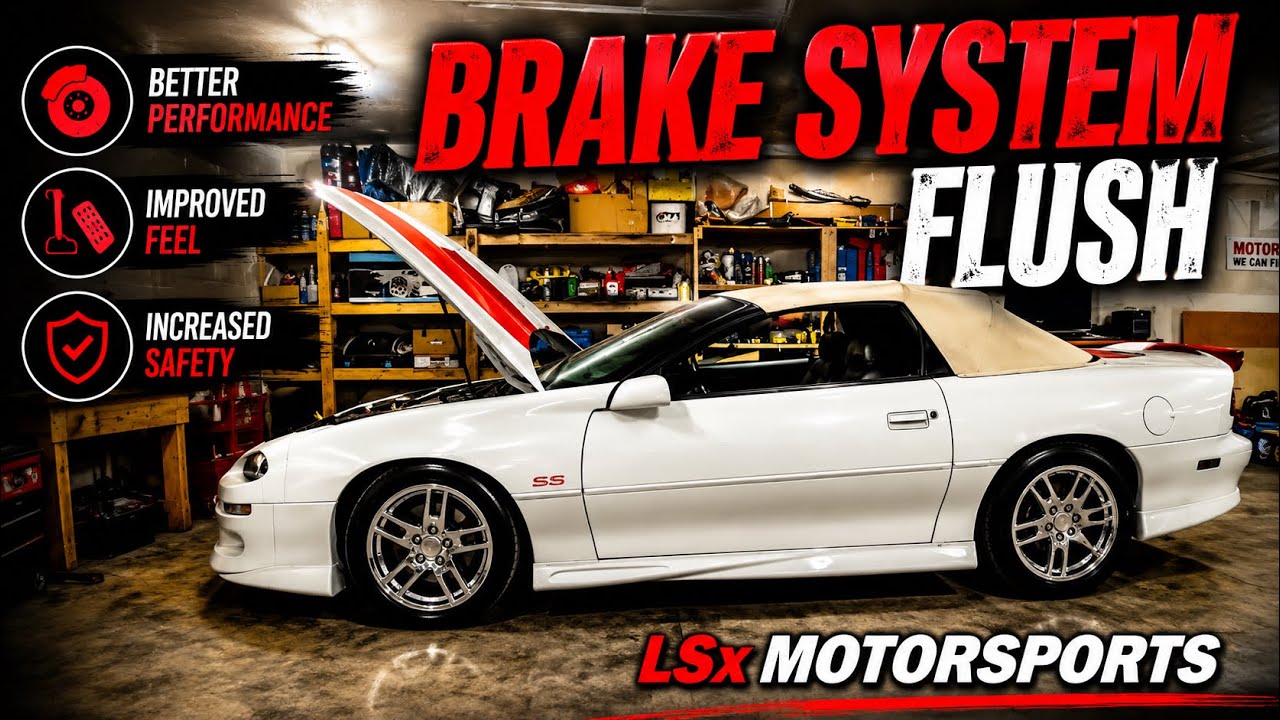 2002 Camaro SS gets a full brake system flush - Flushing the brake system with a power Bleeder.