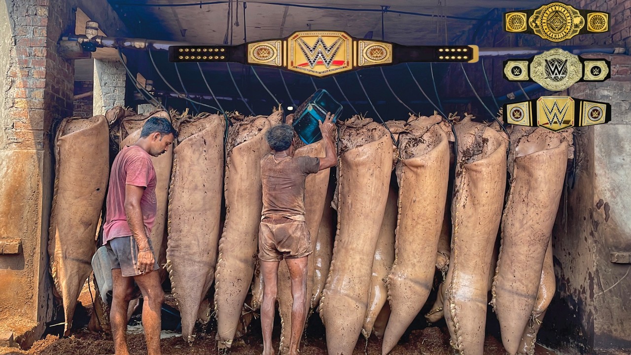 Incredible! Discovery of WWe Championship Belt,s from Cow Skin Pure Leather Asian Method Process