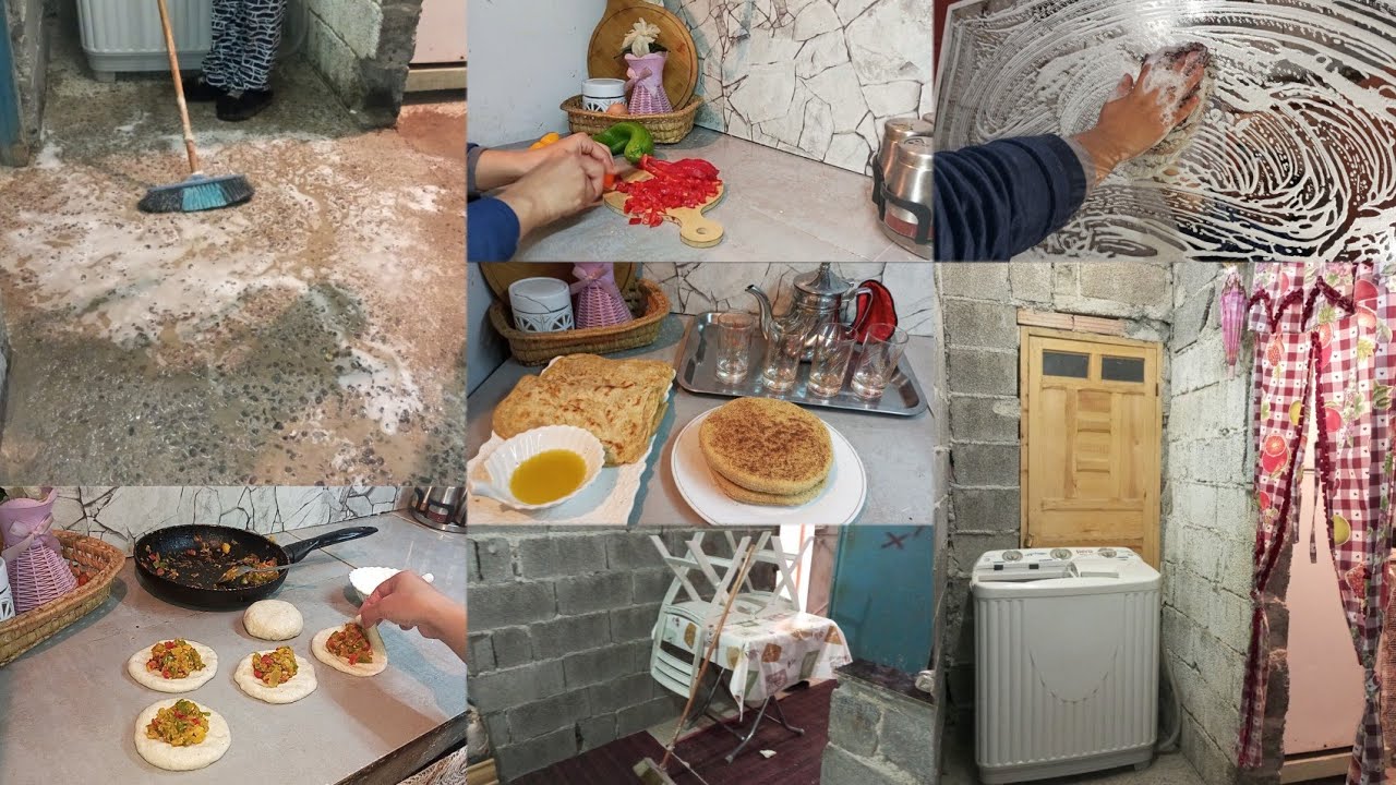 يوم من أيام العطلة🥳روتين تحفيزي لكل وحدة جالسة فدار💪نقا و تاويل من القليل💯 لالة الحادكة و رغاوي🤣