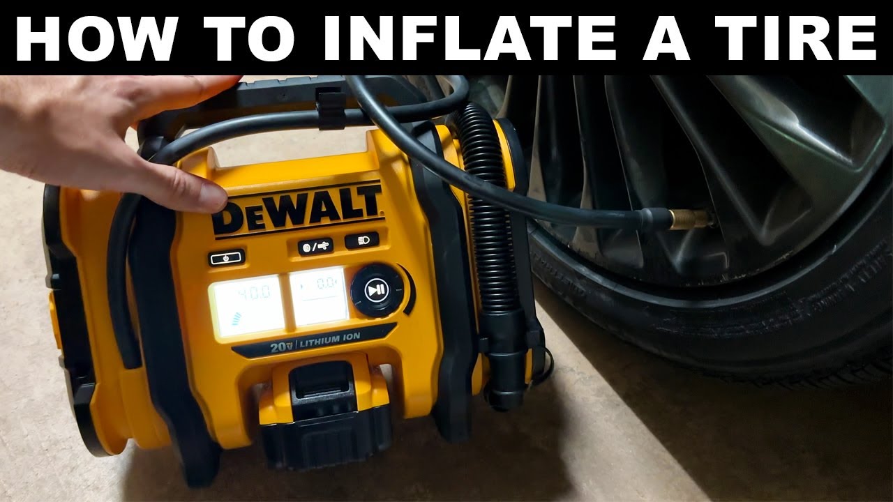 Dewalt Tire Inflator - How to inflate a tire - DCC020IB
