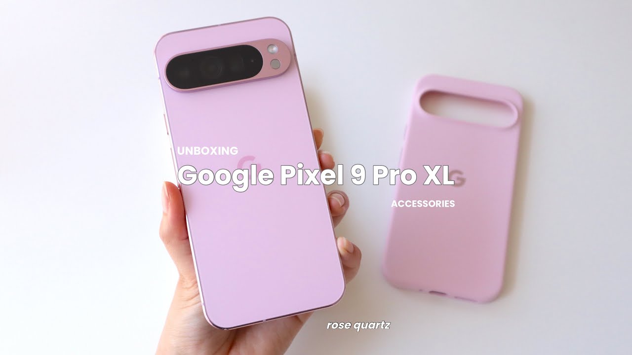 Google Pixel 9 Pro XL (Rose Quartz) Unboxing + Accessories