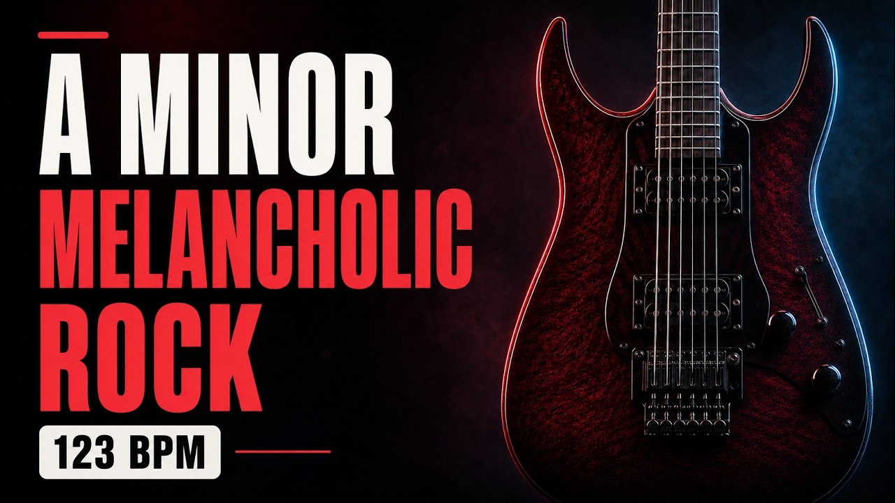 A Minor Melancholic Rock Backing Track | 123 BPM