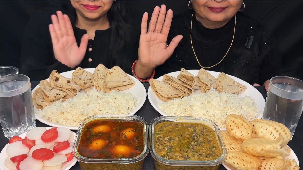𝗘𝗮𝘁𝗶𝗻𝗴 𝗕𝗮𝘀𝗺𝗮𝘁𝗶 𝗥𝗶𝗰𝗲,𝗥𝗼𝘁𝗶 𝘄𝗶𝘁𝗵 𝗘𝗴𝗴 𝗖𝘂𝗿𝗿𝘆 😋𝗮𝗻𝗱 𝗠𝗶𝘅 𝗨𝗿𝗮𝗱-𝗖𝗵𝗮𝗻𝗮 𝗗𝗮𝗮𝗹,𝗣𝗮𝗽𝗮𝗱 𝗮𝗻𝗱 𝗦𝗮𝗹𝗮𝗱 #asmr #eatingshow 