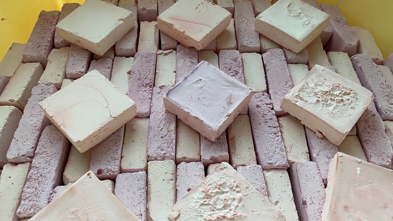 100 VERY CHALKY GYMCHALK BARS - ASMR - STRESS RELIEF