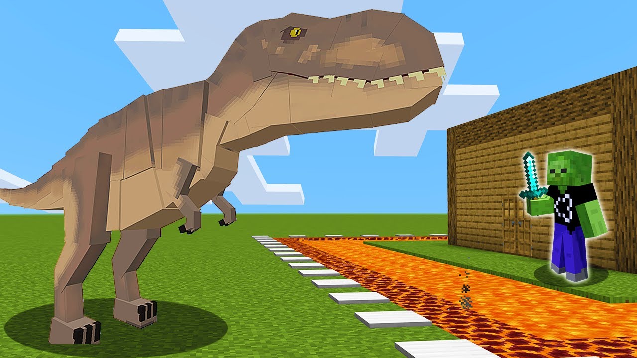 DINOSAUR vs The Most Secure House in Minecraft Pocket Edition