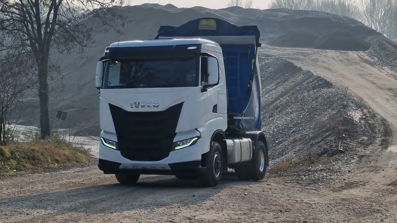 NEW TRUCK IVECO T WAY PROVA ESTREMA IN CAVA TRANS GHIAIA
