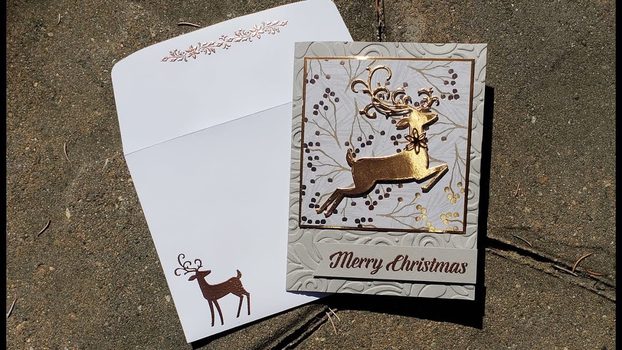 Elegant Embossed Stampin' Up! Christmas card