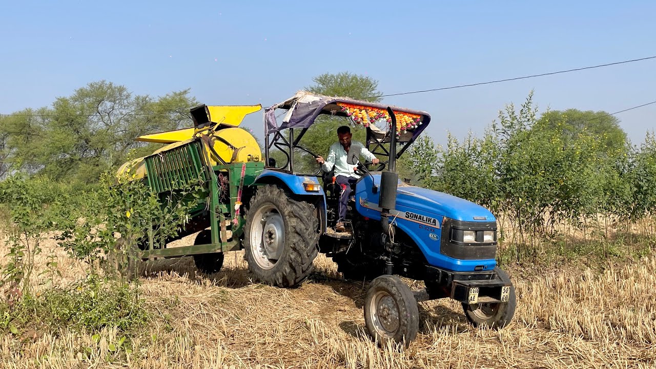 Sonalika Tractor with Surjeet Thresher Machine | Paddy Cutting in Full Action | Tractor Video