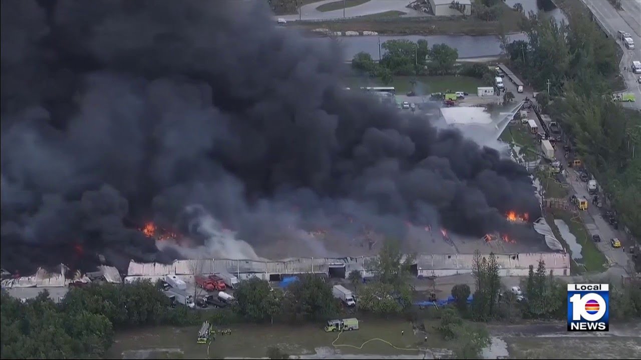 Authorities investigate after warehouse 'the size of 2 Costcos' erupts in NW Miami-Dade