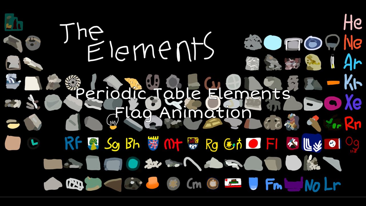 Periodic Table Elements Flag Animation