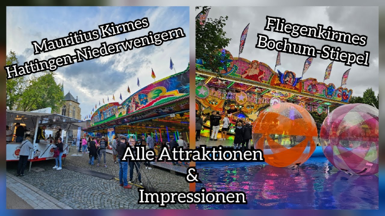 Mauritius Kirmes Hattingen-Niederwenigern & Fliegenkirmes Bochum-Stiepel - Alle Attraktionen