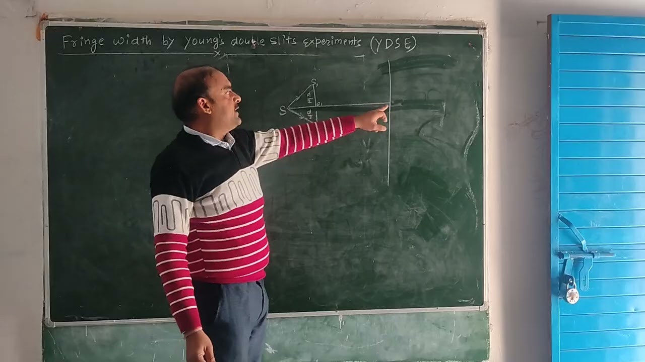 Fringe width by Young's double slits experiment (YDSE)