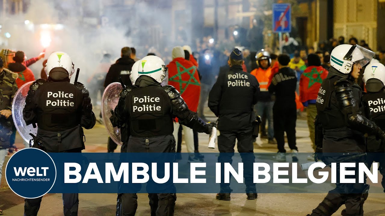 BAMBULE IN BELGIEN: Wieder Ausschreitungen in Brüssel nach Marokkos WM-Sieg gegen Kanada