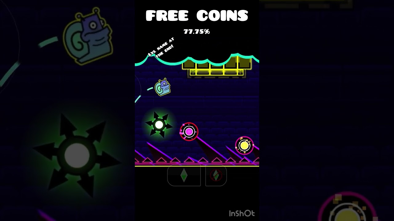 3 more free user coins!! #geometrydash #gd #shorts