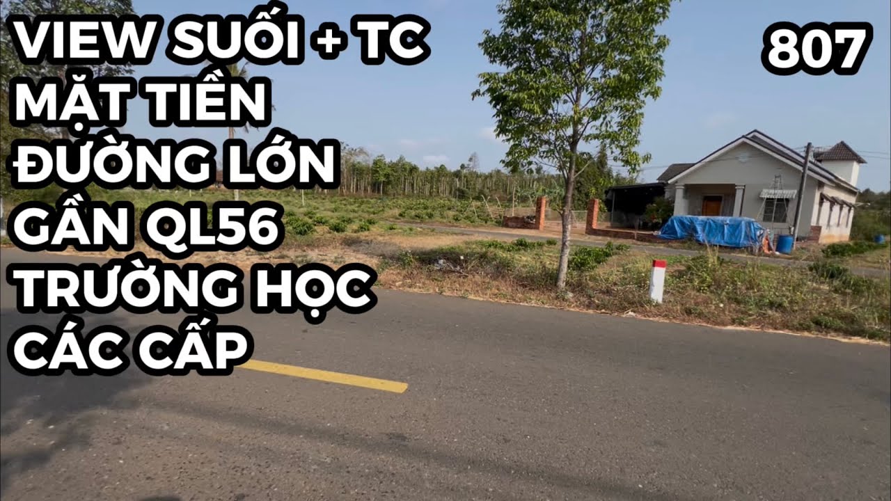 Đất View suối có tc,Mặt tiền đường lớn Gần ql 56 và Trường Học Tại kim long TP HCM.