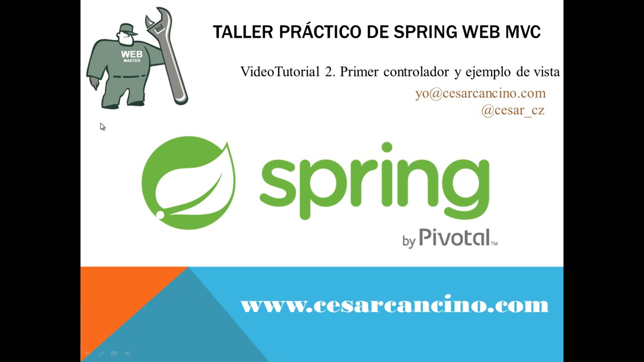 VideoTutorial 2 Taller Práctico Spring Web MVC. Primer controlador y ejemplo de vista