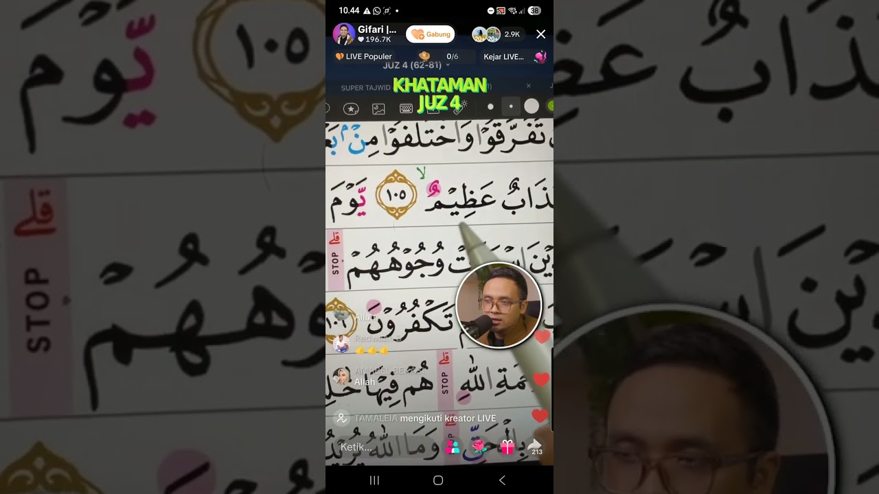 Hataman juz 4, QS Ali Imran ayat 92 sd 115 (20 Februari 2026)