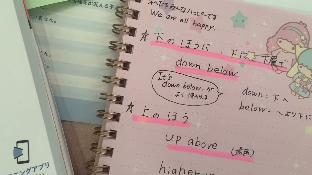 上の方、下の方、って英語でどう言う？文単をただ読む学習法