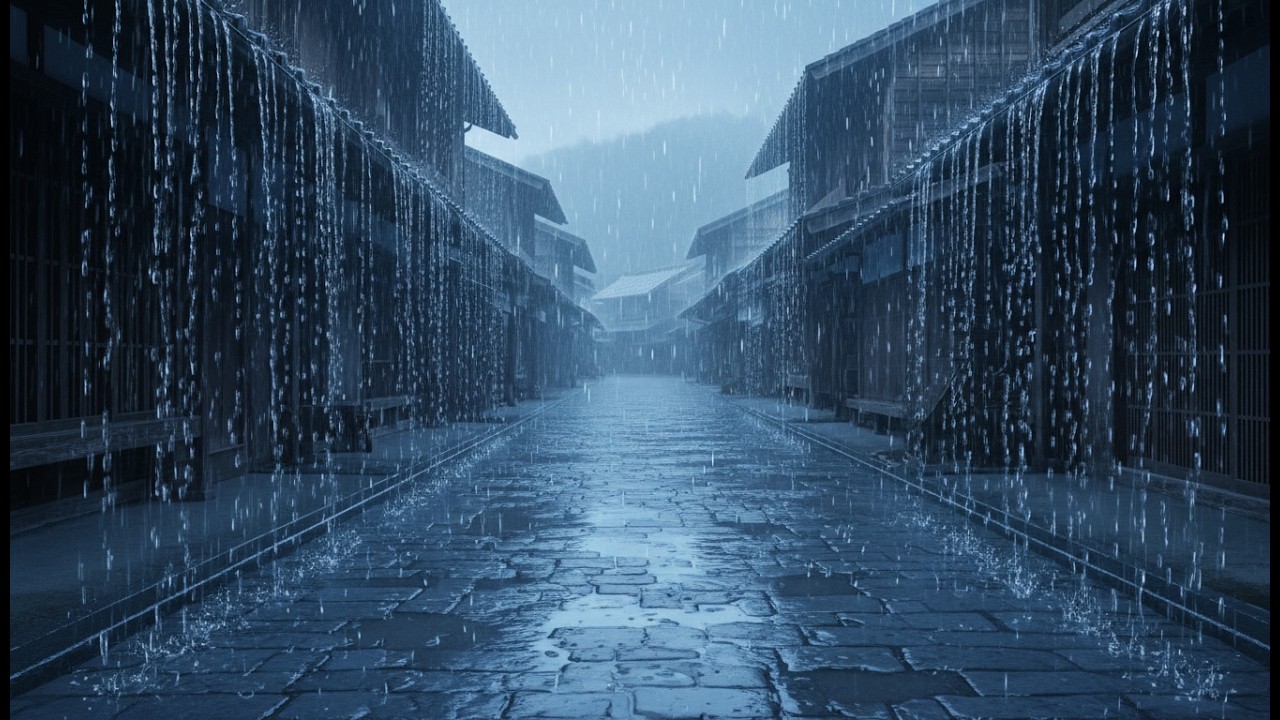 Heavy rain sound for sleeping 90% / good for insomnia relaxing rain, ASMR.