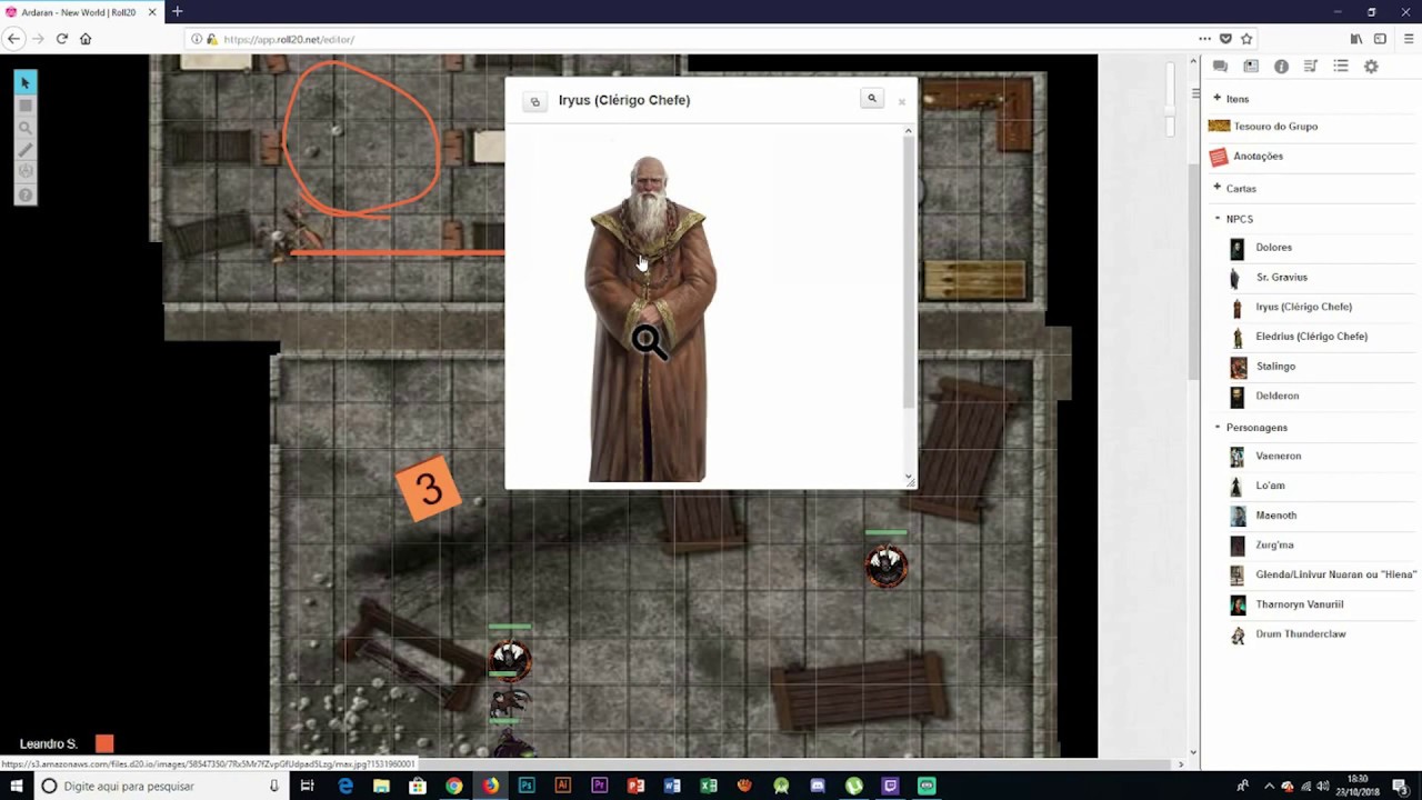 Tutorial Roll20 -  Visão do Jogador