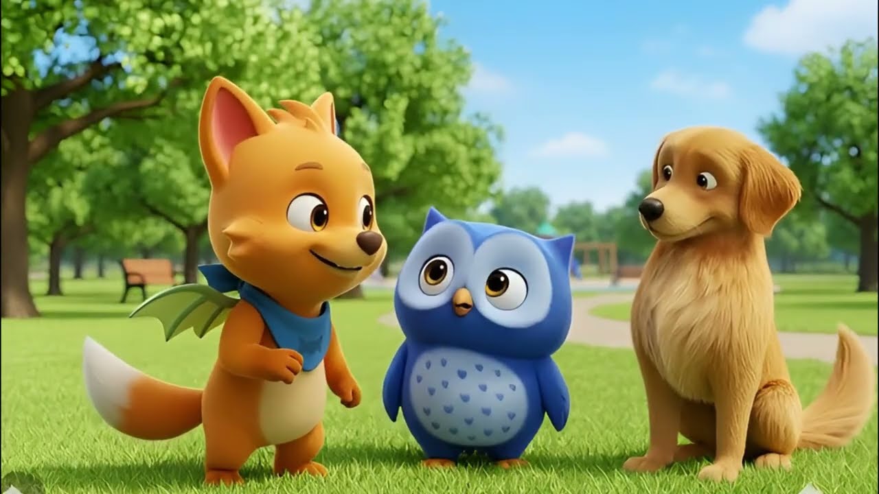 Dogs and Kids Playtime | Safe and Fun Cartoon | Songs for Toddlers | Edu Sings in English