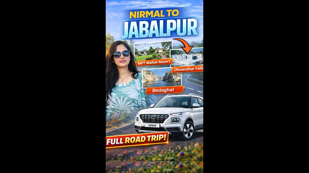 Jabalpur Road Trip | Dhuandhar Falls & Bhedaghat Marble Rocks | Bangalore to Kashmir EP 2 Vlog