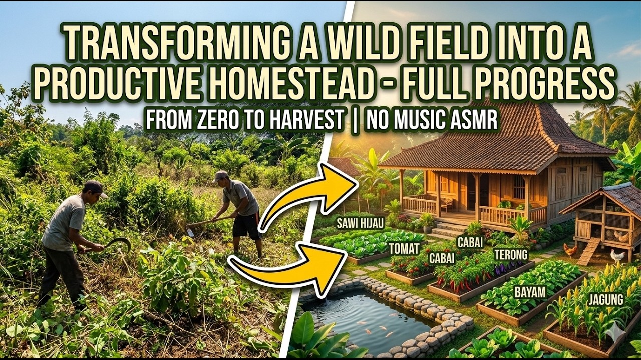 Transforming a Wild Field into a Productive Homestead - Full Progress