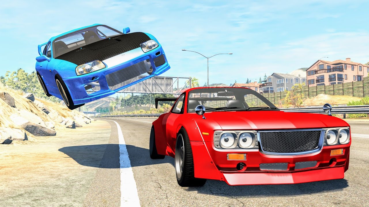 Street Racing Crashes #14 - BeamNG Drive | CrashBoomPunk