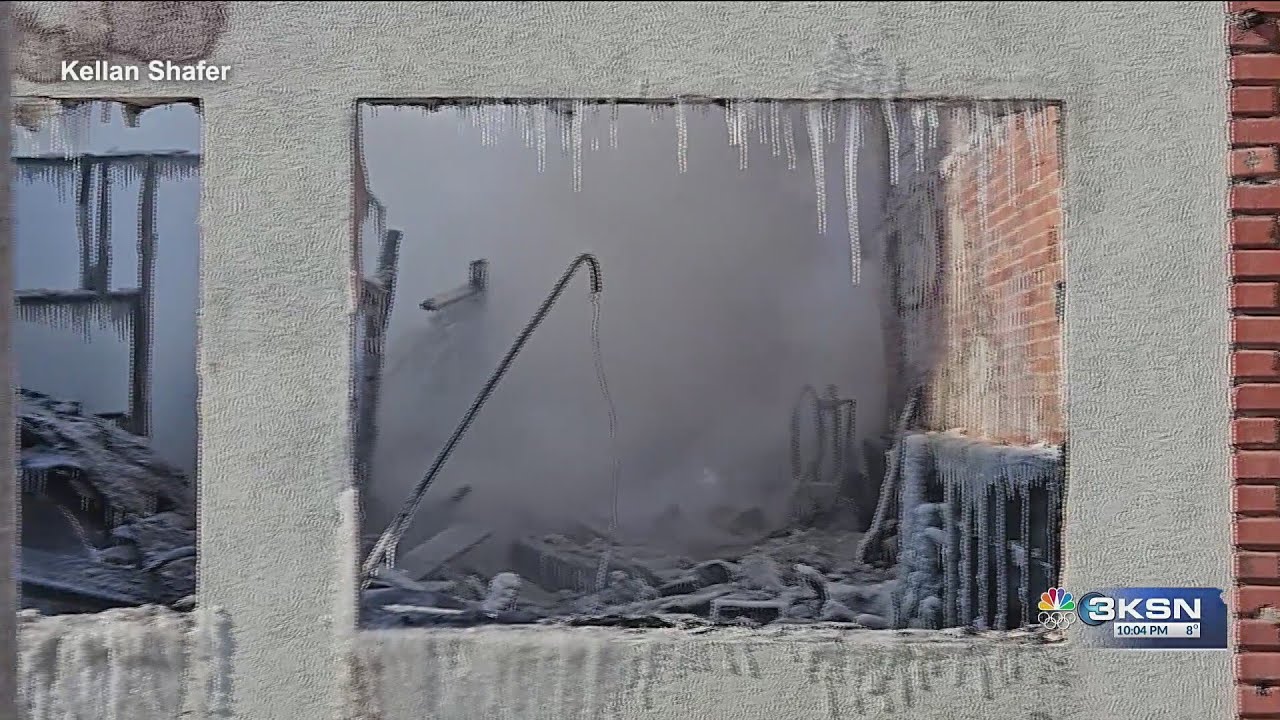 Fire reignites in western Kansas town, damaging several businesses