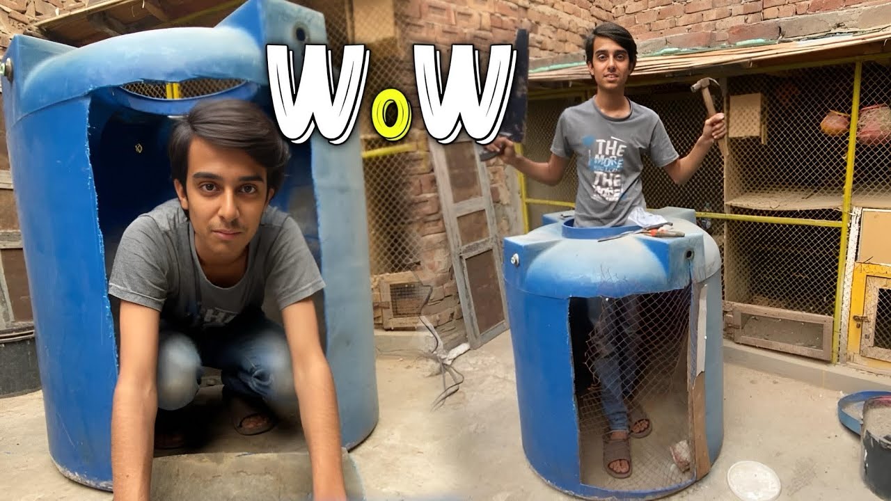 Making cage of water tank.