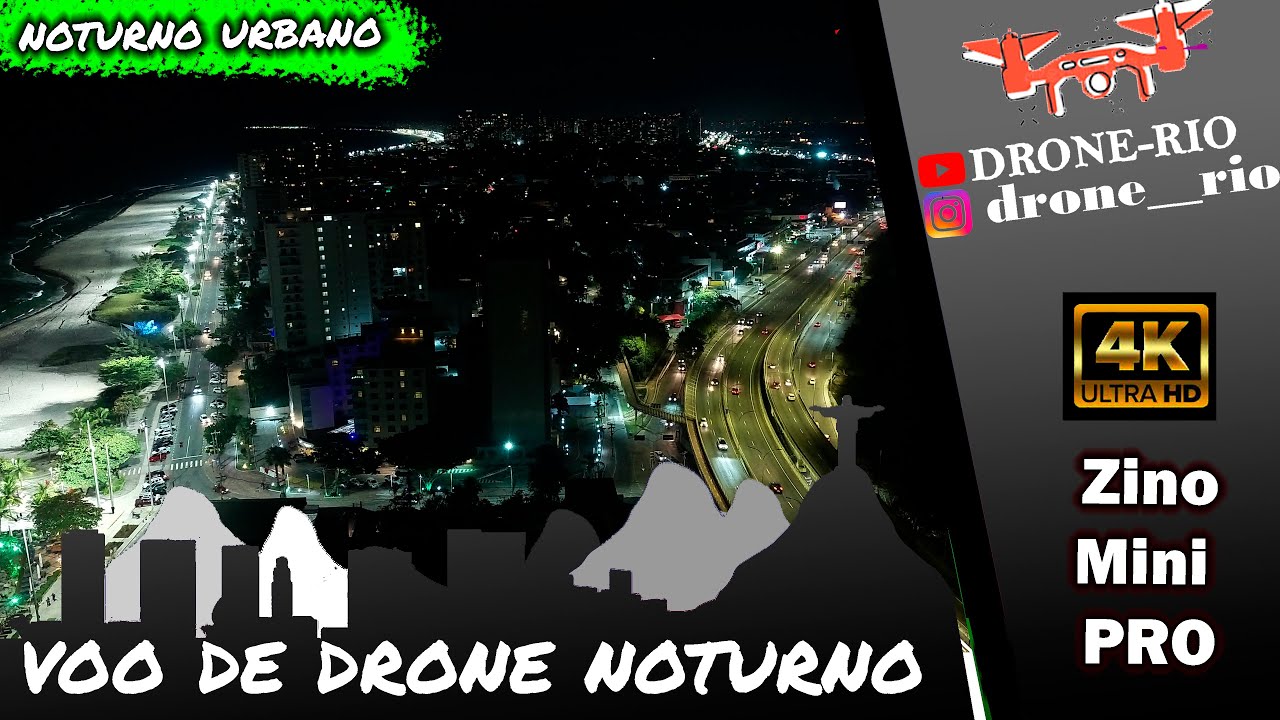 Filmamos a praia a noite com o drone Hubsan Zino Mini Pro