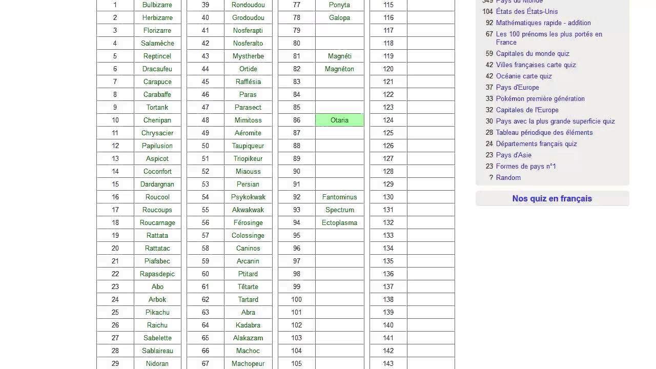 DEFI 1ERE GENERATION: TROUVER LES 151 POKEMONS EN 15 MINUTES !