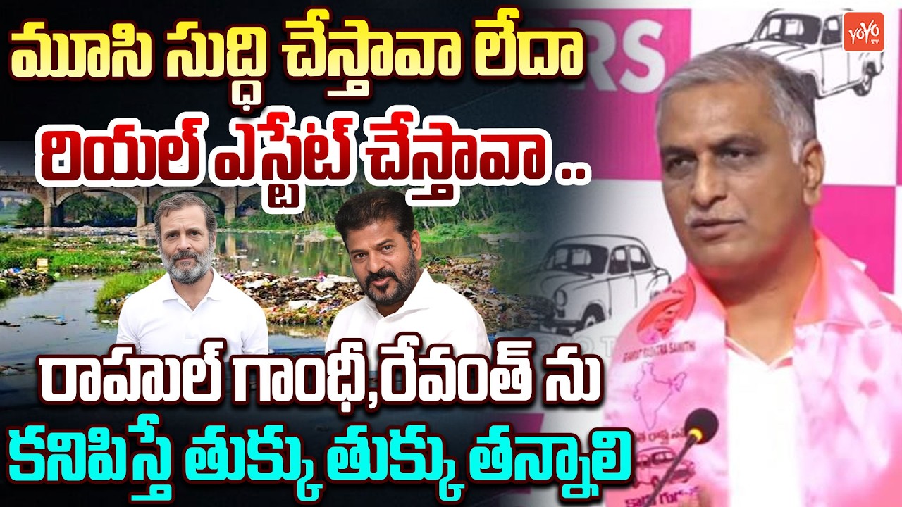 రాహుల్ గాంధీ , రేవంత్ ను కనిపిస్తే తుక్కు తుక్కు తన్నాలి ..Harish Rao Shocking Comments | YOYO TV