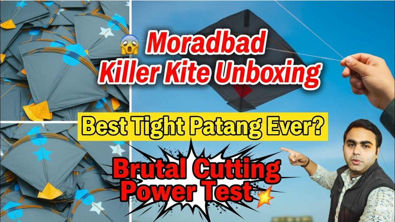 😱 Moradabad Killer Kite Unboxing | Best Tight Patang Ever? | Brutal Cutting Power Test 💥