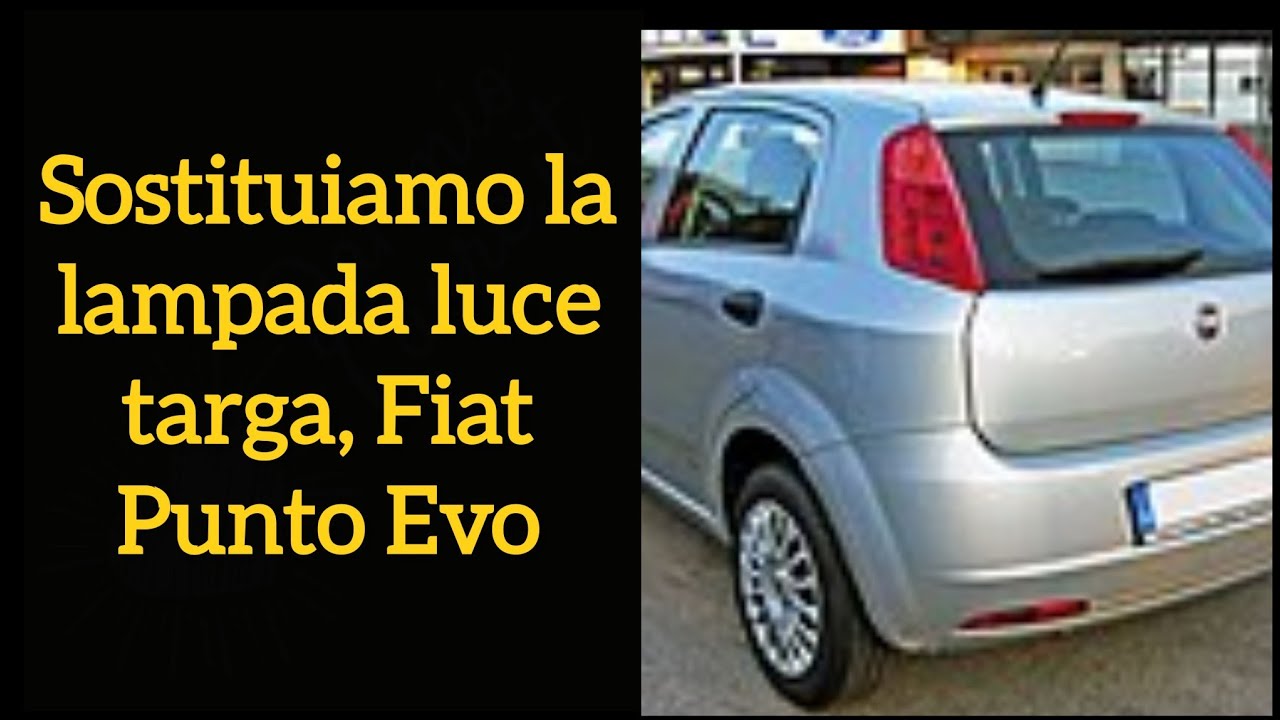 Sostituiamo la lampada luce targa della Fiat Punto Evo