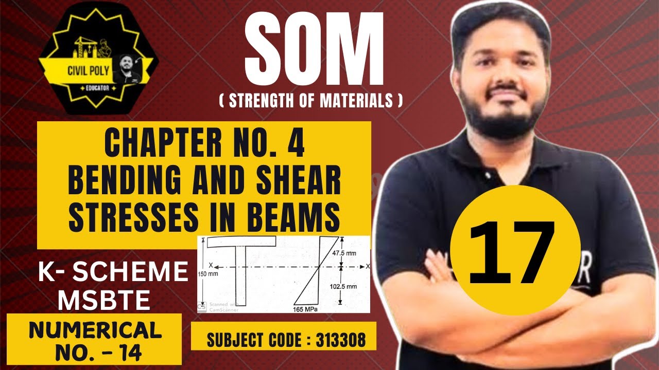 CH-4 BENDING AND SHEAR STRESSES IN BEAM| NUMERICAL-14 |STRENGTH OF MATERIALS | SOM | 313308 | MSBTE|