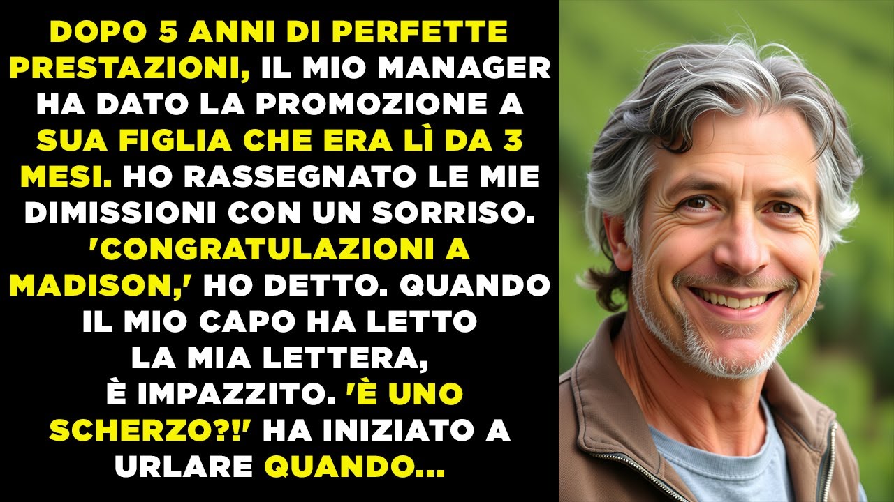 Il manager promuove sua figlia dopo 5 anni di lavoro perfetto… e quando mi dimetto…