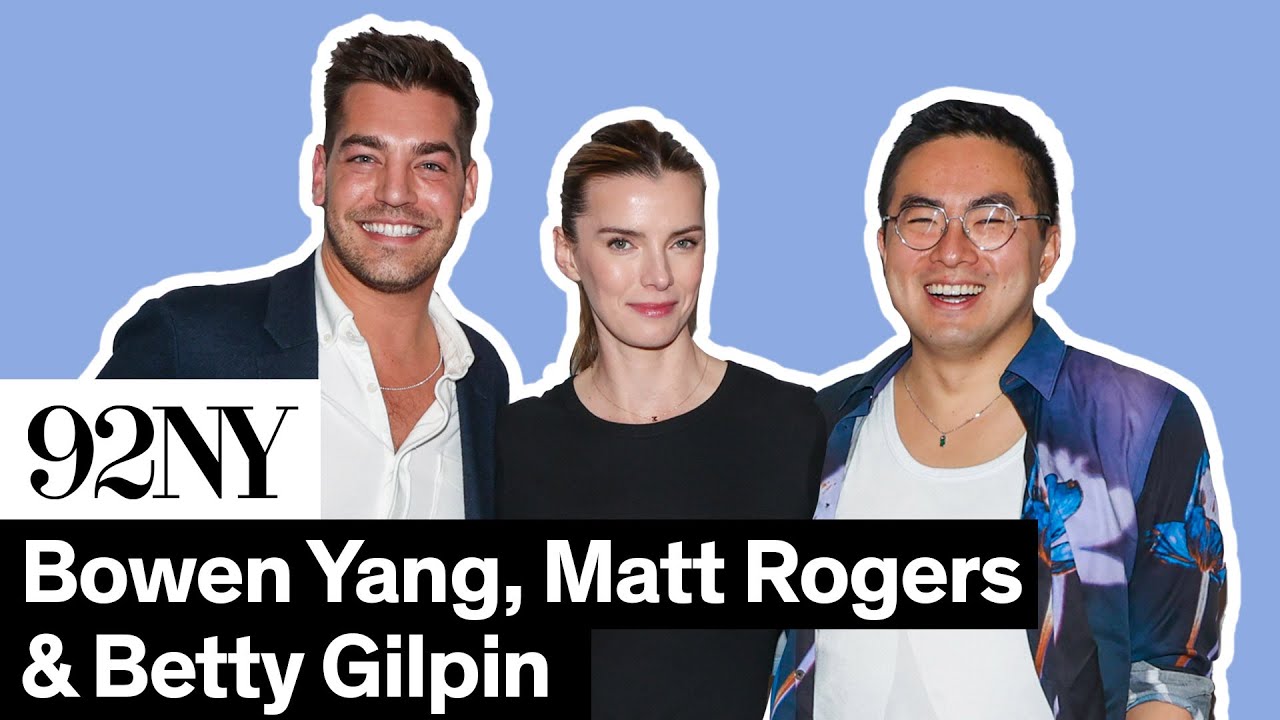 Bowen Yang and Matt Rogers with Betty Gilpin: Las Culturistas