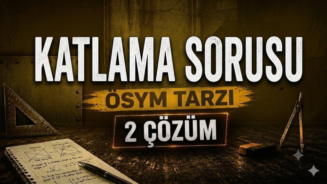 KATLAMA SORUSU-KOSİNÜS TEOREMİ. #ösymtarzısorular #katlama #trigonometri #ayt #geometri #tyt