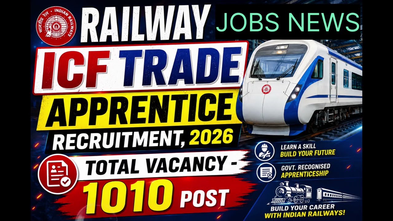 Railway ICF Trade Apprentice Recruitment, 2026